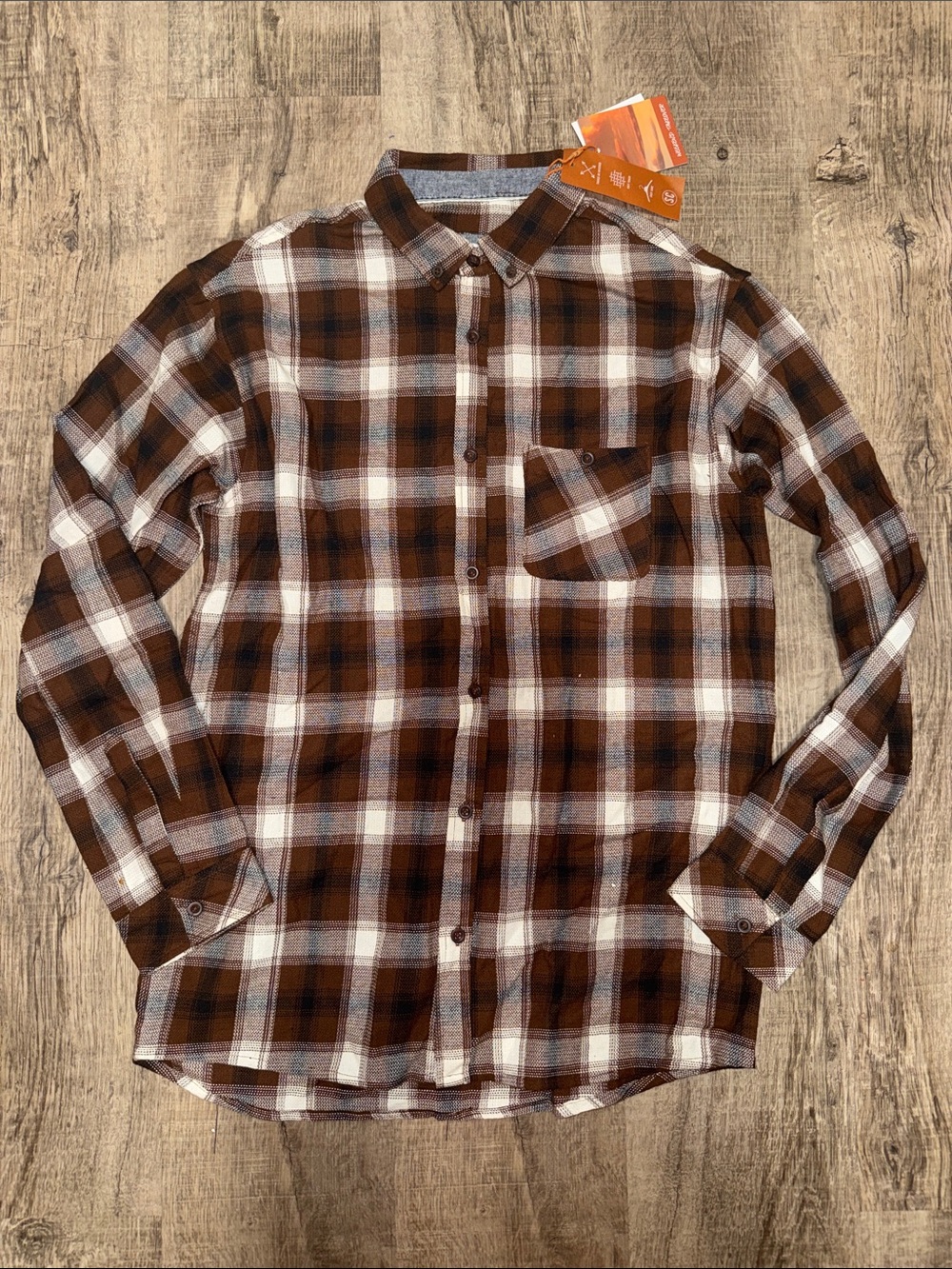 Sovereign Code Brown Plaid Button-Down Shirt